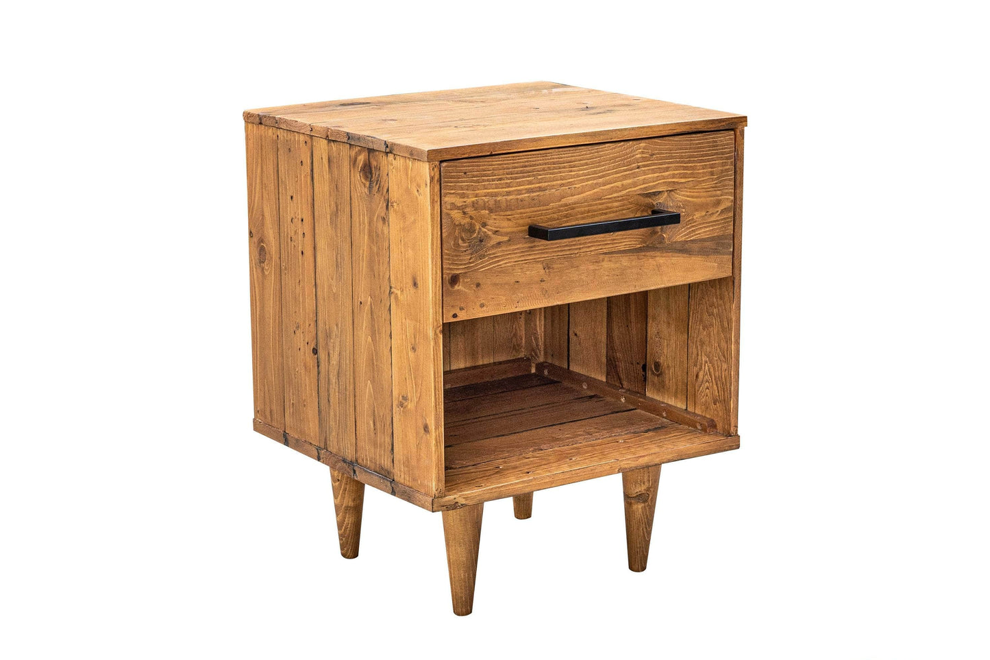 Rustic Classics Nightstand Cypress Reclaimed Wood 1 Drawer Nightstand in Spice