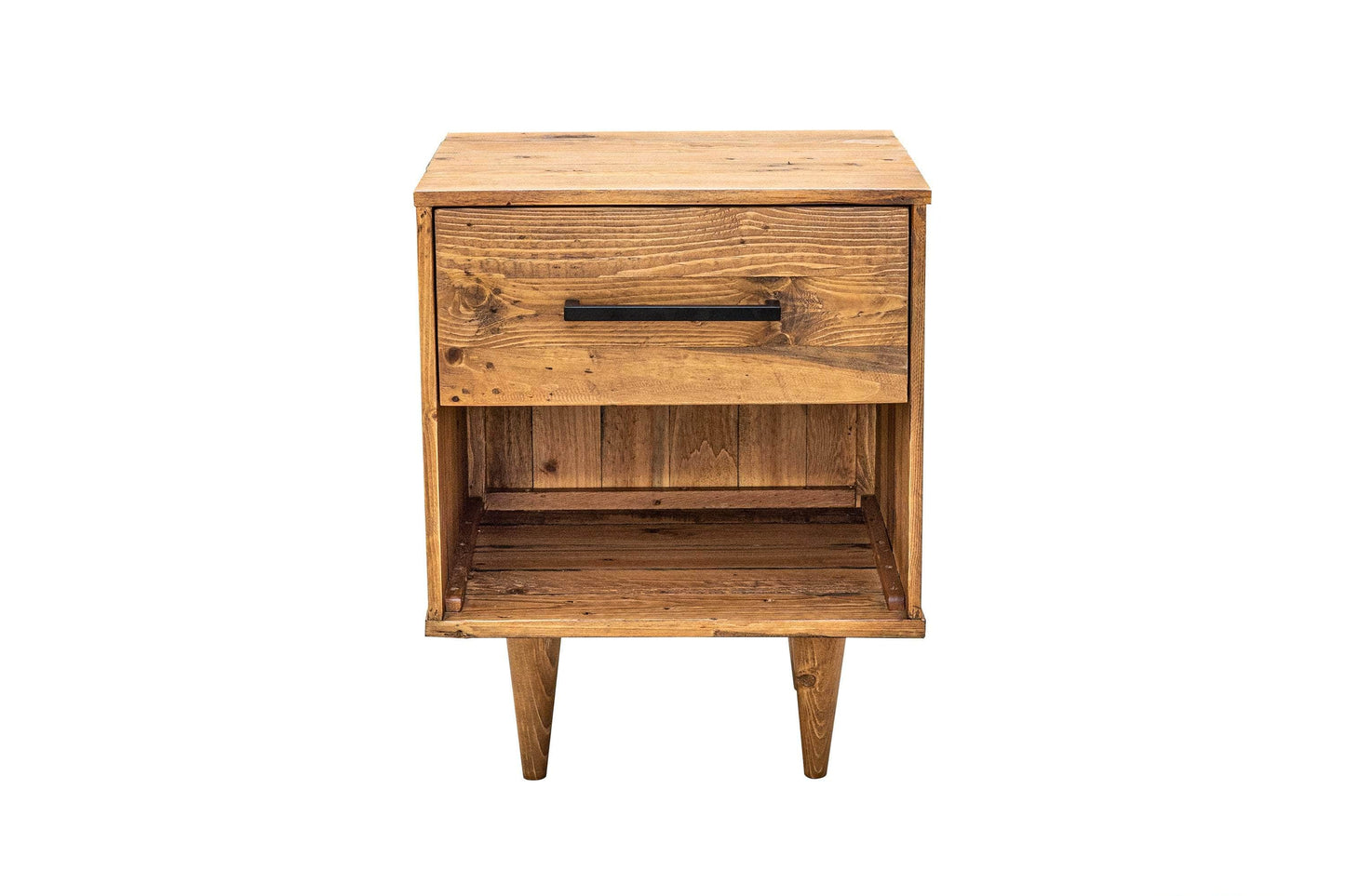 Rustic Classics Nightstand Cypress Reclaimed Wood 1 Drawer Nightstand in Spice