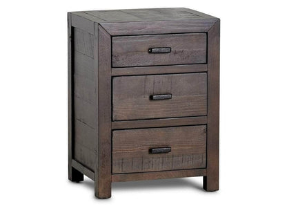 Rustic Classics Nightstand Whistler Reclaimed Wood 3 Drawer Nightstand in Brown