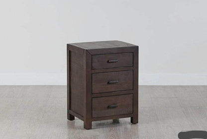 Rustic Classics Nightstand Whistler Reclaimed Wood 3 Drawer Nightstand in Brown