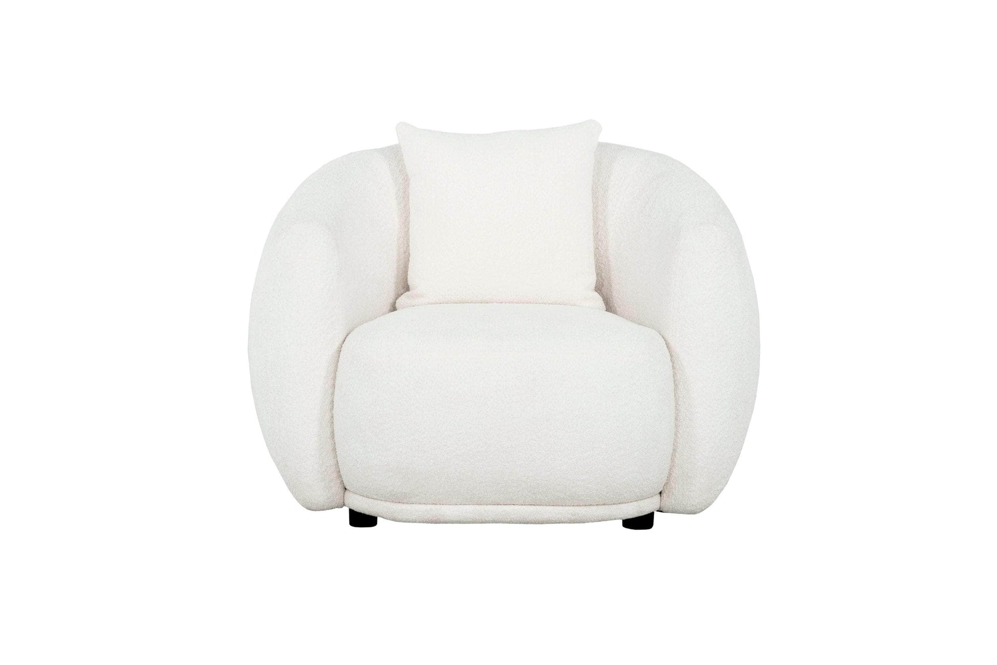 True Contemporary Chair Archibald Chair in Wolly Ivory