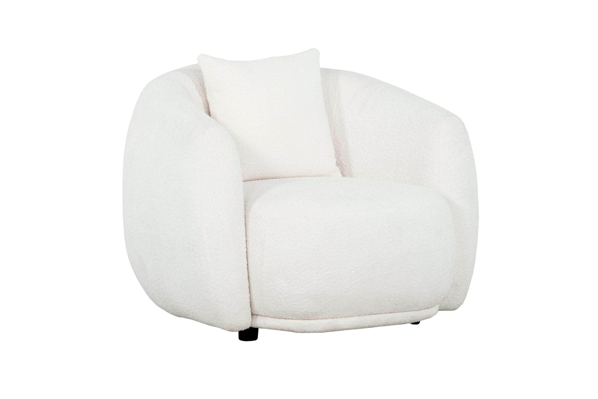 True Contemporary Chair Archibald Chair in Wolly Ivory