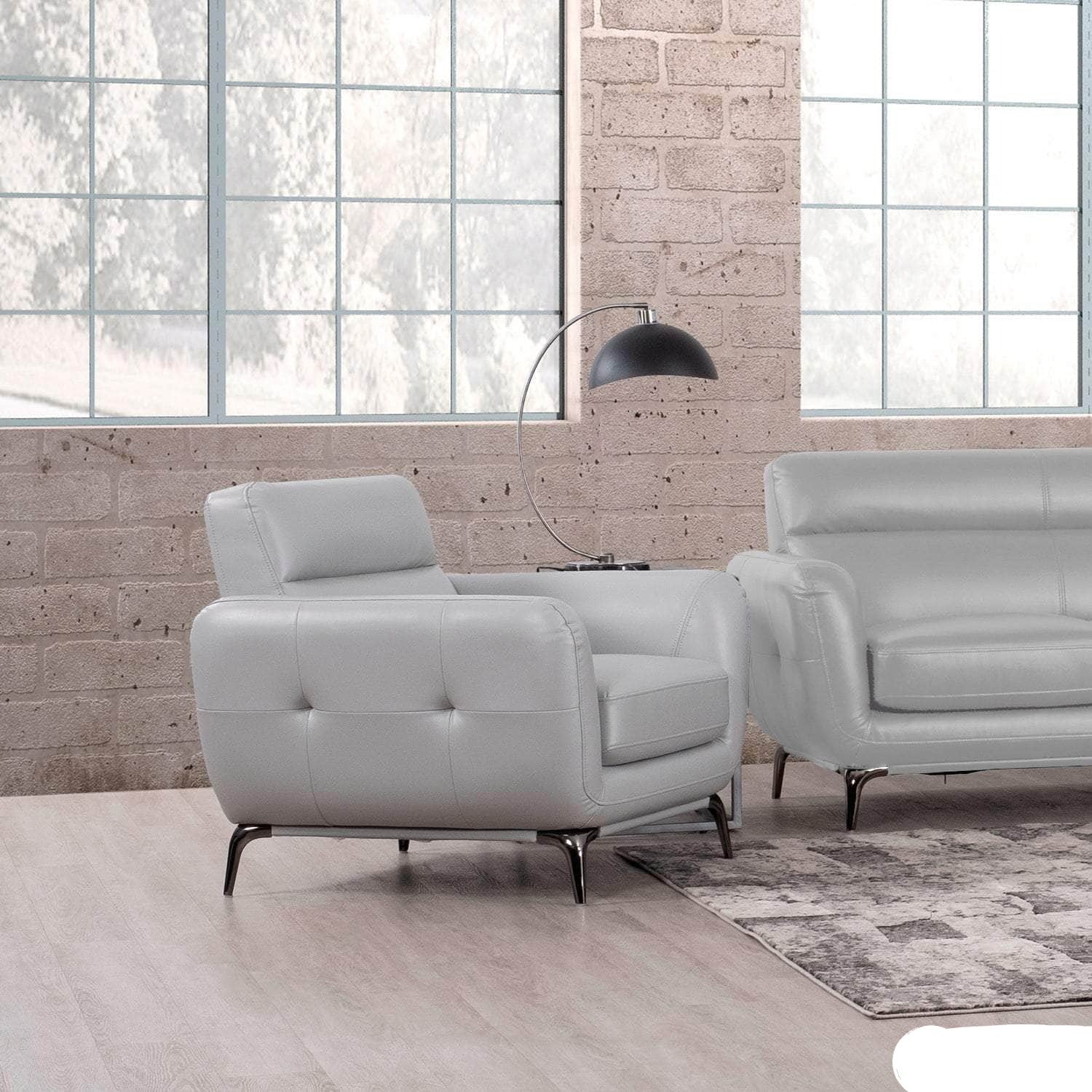 True Contemporary Chair William Tufted Faux Leather Chair - Available in 2 Colours