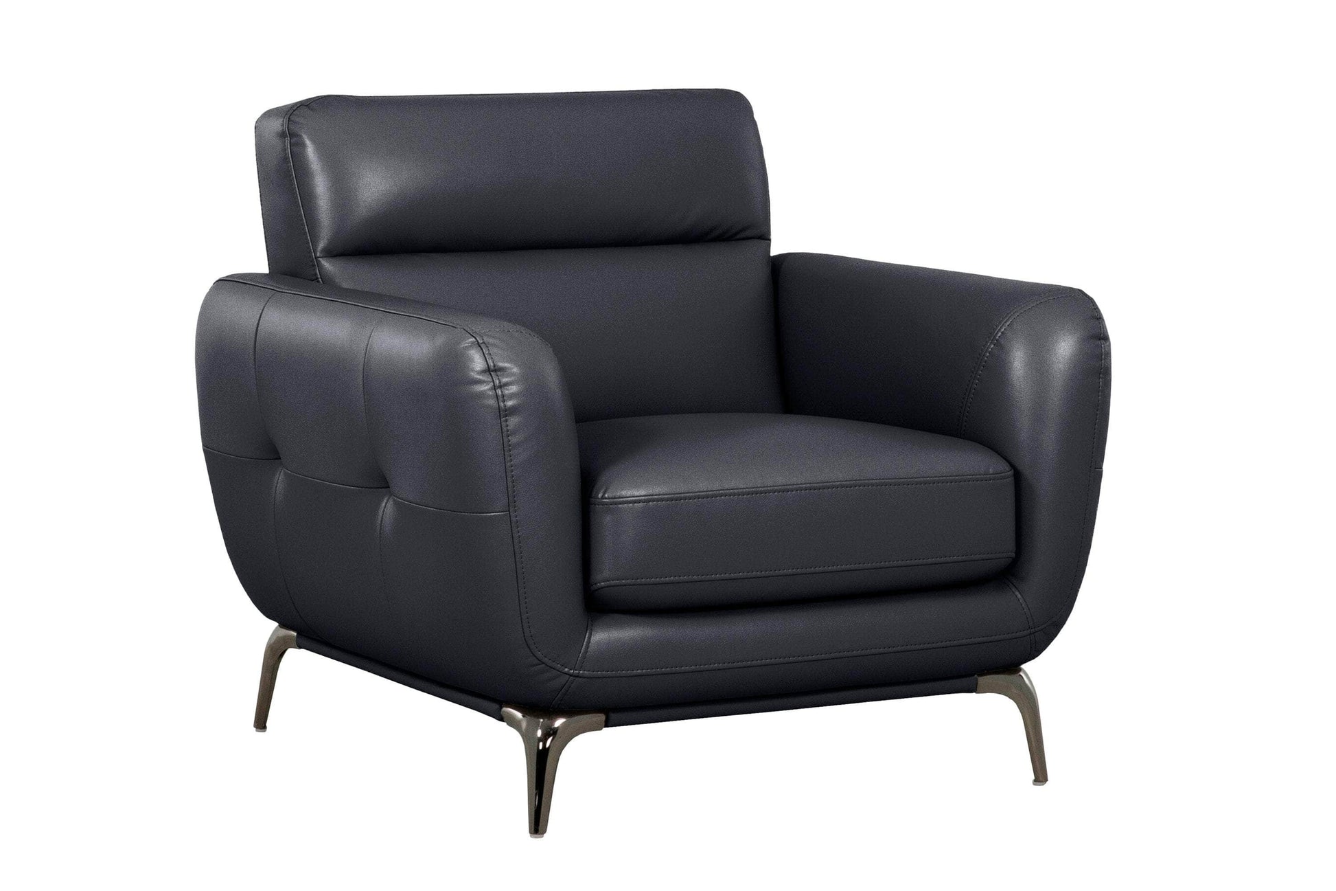 True Contemporary Chair William Tufted Faux Leather Chair - Available in 2 Colours