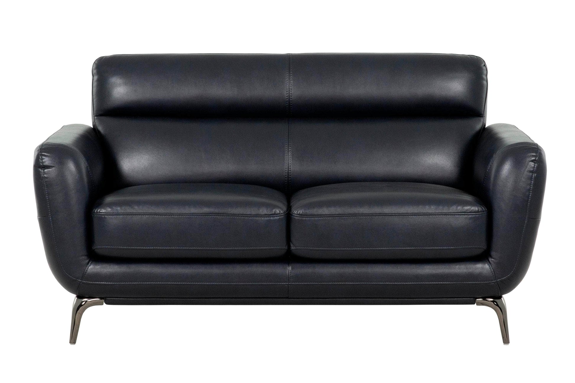 True Contemporary Loveseat Midnight William Tufted Faux Leather Loveseat - Available in 2 Colours