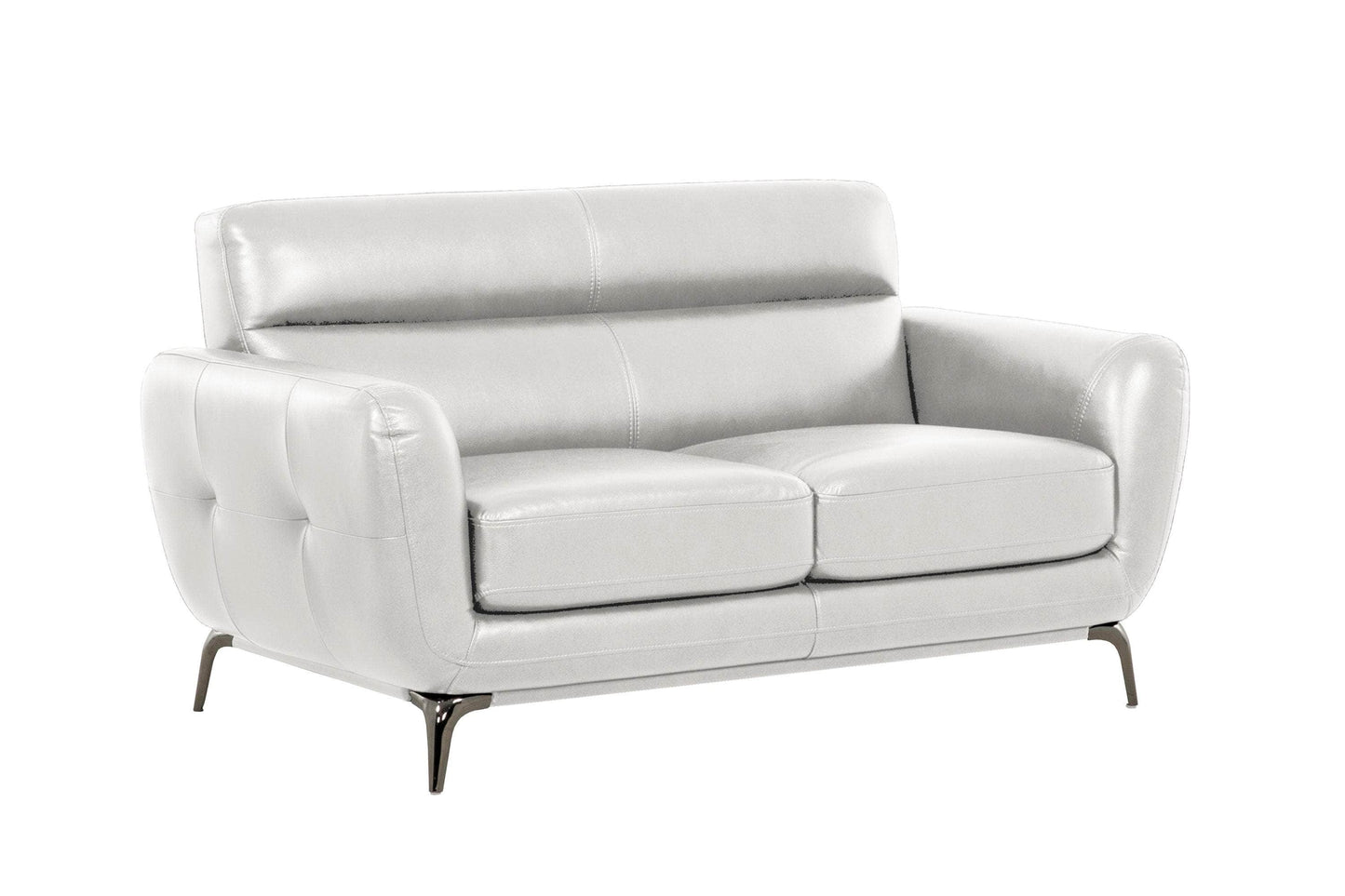 True Contemporary Loveseat William Tufted Faux Leather Loveseat - Available in 2 Colours