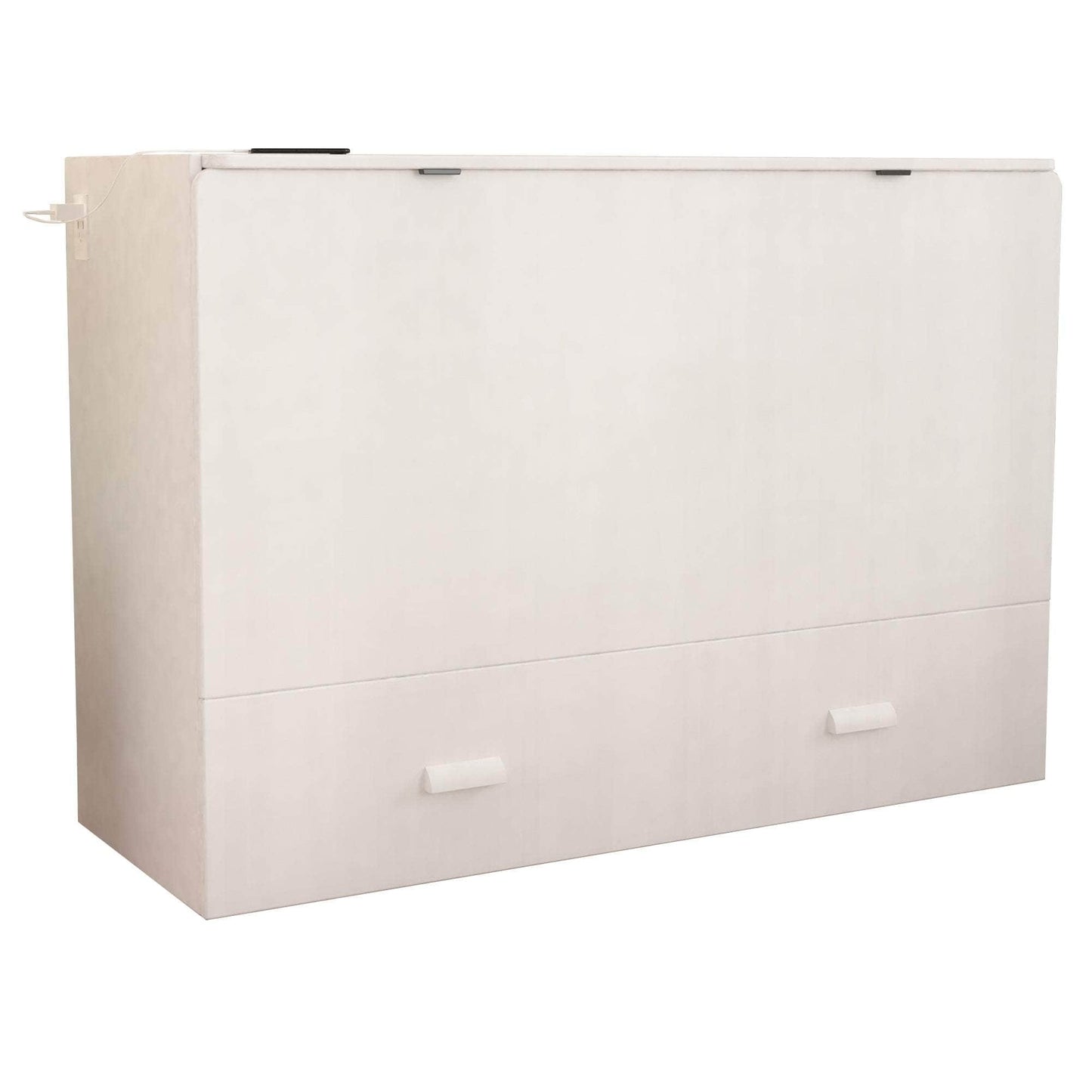 True Contemporary Murphy Cabinet Bed Hyde White Murphy Cabinet Bed with Gel Memory Foam Mattress - Available in 4 Sizes