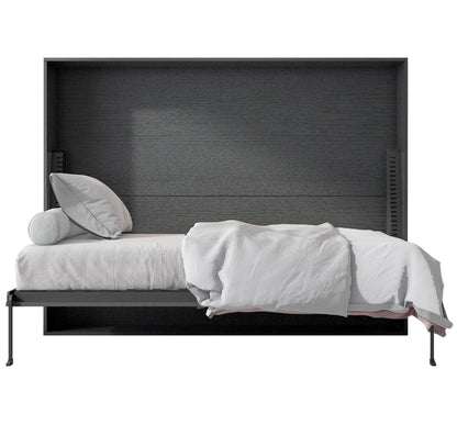 True Contemporary Murphy Wall Bed Heidi II Grey Horizontal Murphy Wall Pull Down Bed - Available in 3 Sizes