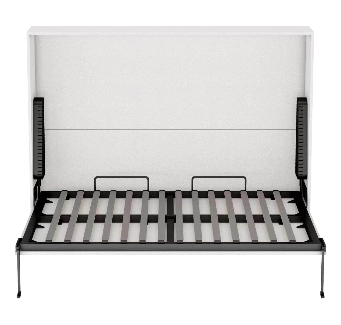 True Contemporary Murphy Wall Bed Heidi II White Horizontal Murphy Wall Pull Down Bed - Available in 3 Sizes