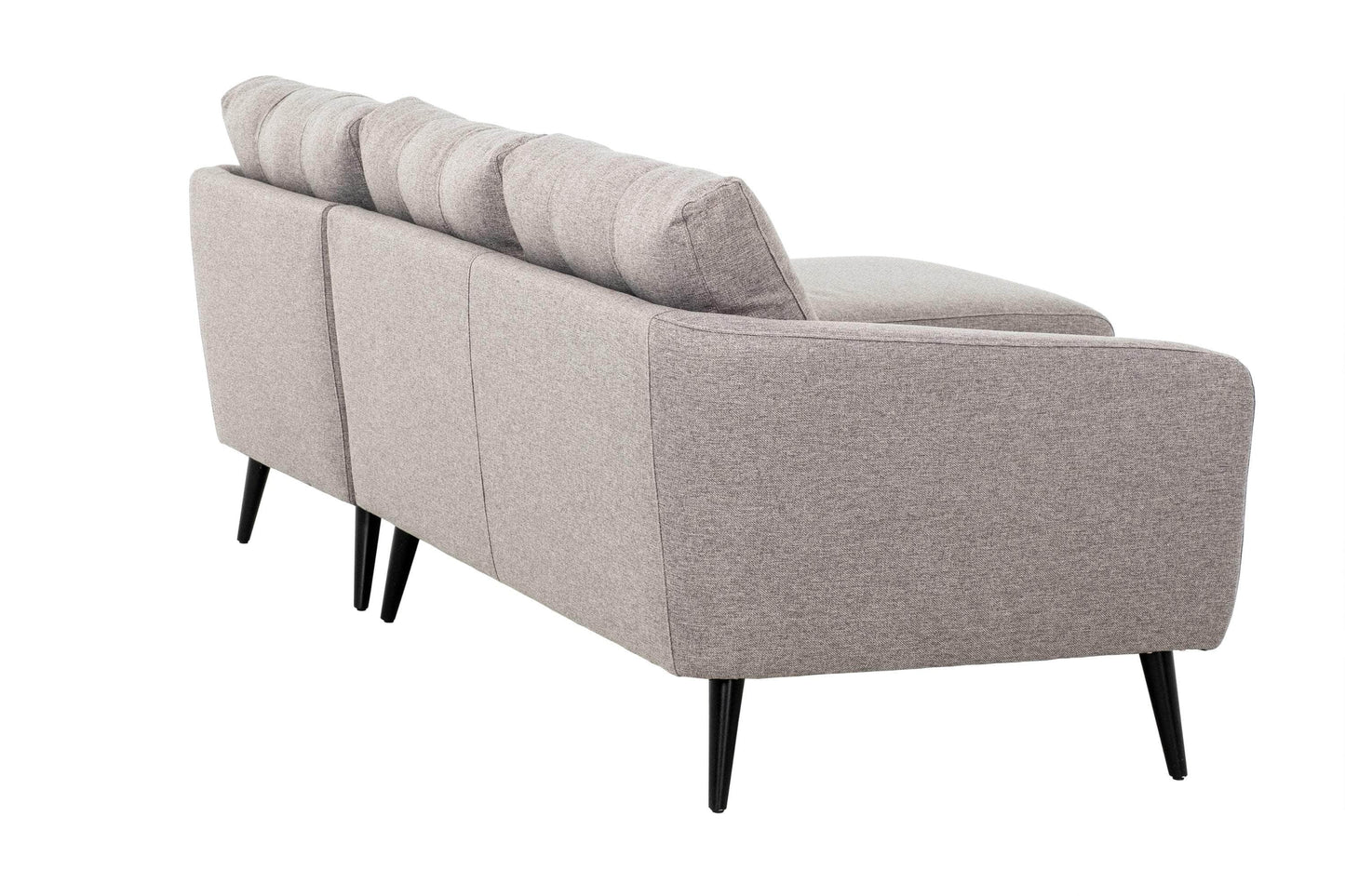 True Contemporary Sectional Elizabeth Tufted Sectional Sofa in Nia Grey