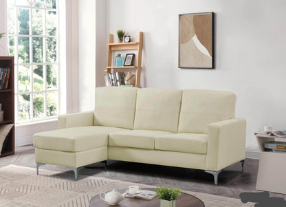 Urban Cali Sectional Del Mar 78.74" Wide Faux Leather Sectional Sofa with Reversible Chaise - Available in 3 Colours