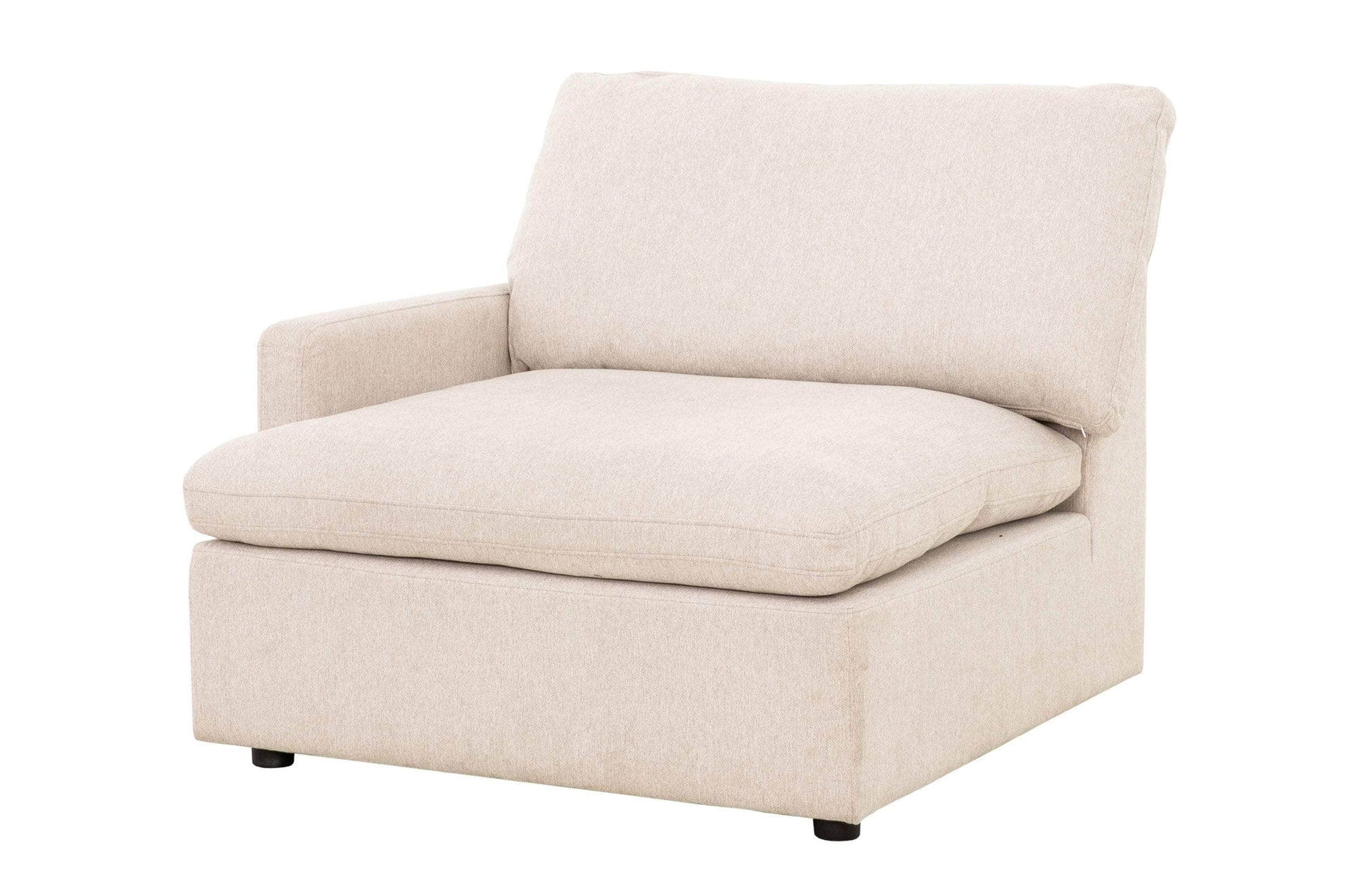 Urban Cali Sectional Long Beach Modular Corner Sectional Sofa with Ottoman in Axel Beige