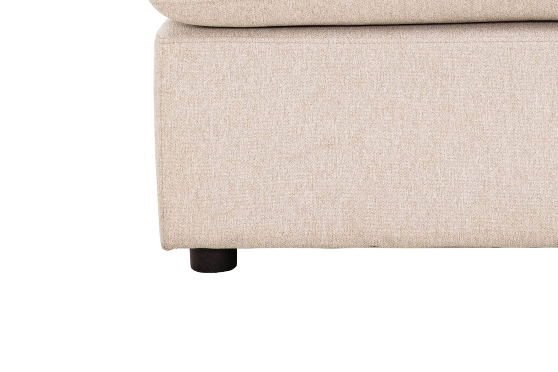 Urban Cali Sectional Long Beach Modular L-Shaped Sectional Sofa with Ottoman in Axel Beige