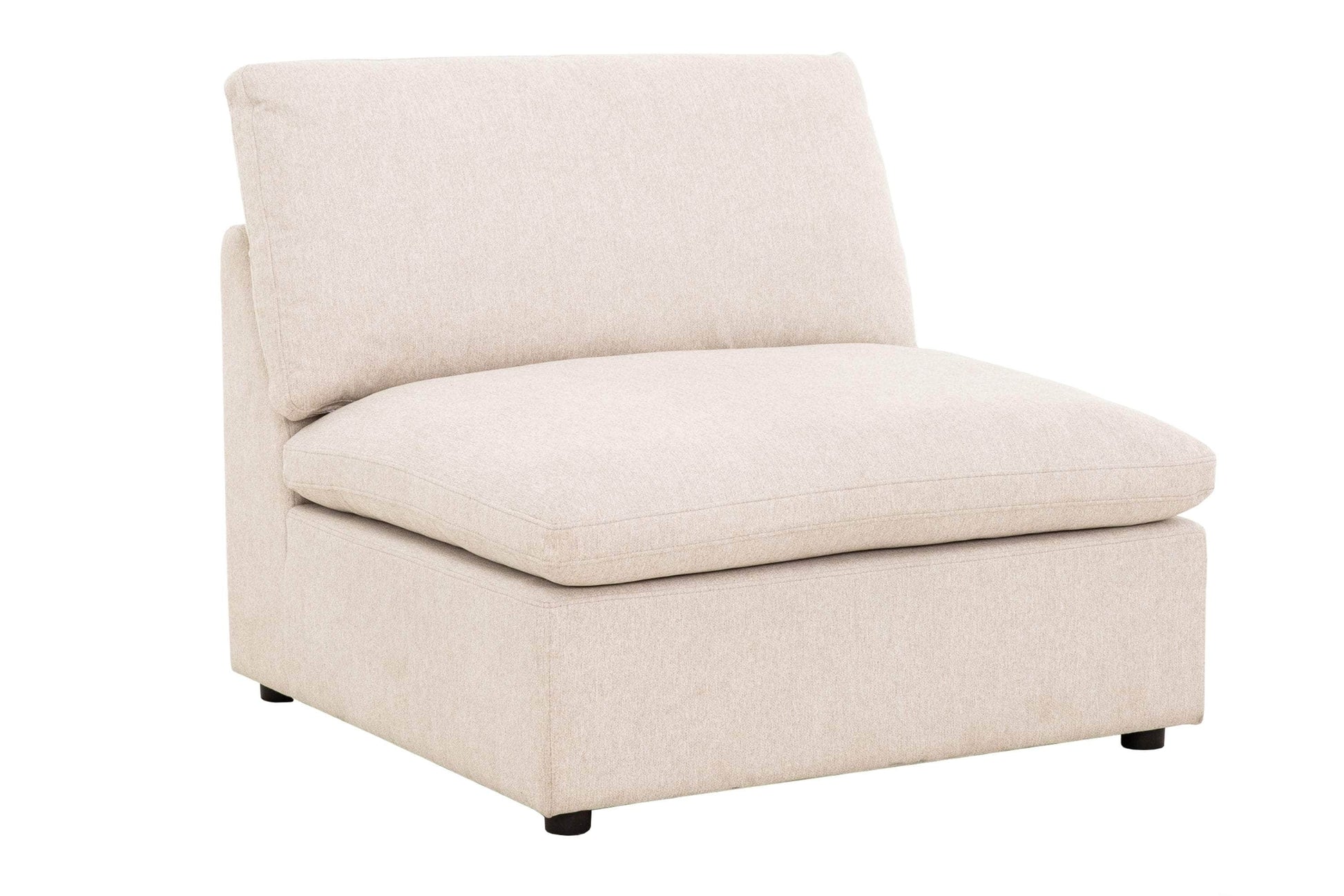 Urban Cali Sectional Long Beach Modular L-Shaped Sectional Sofa with Ottoman in Axel Beige