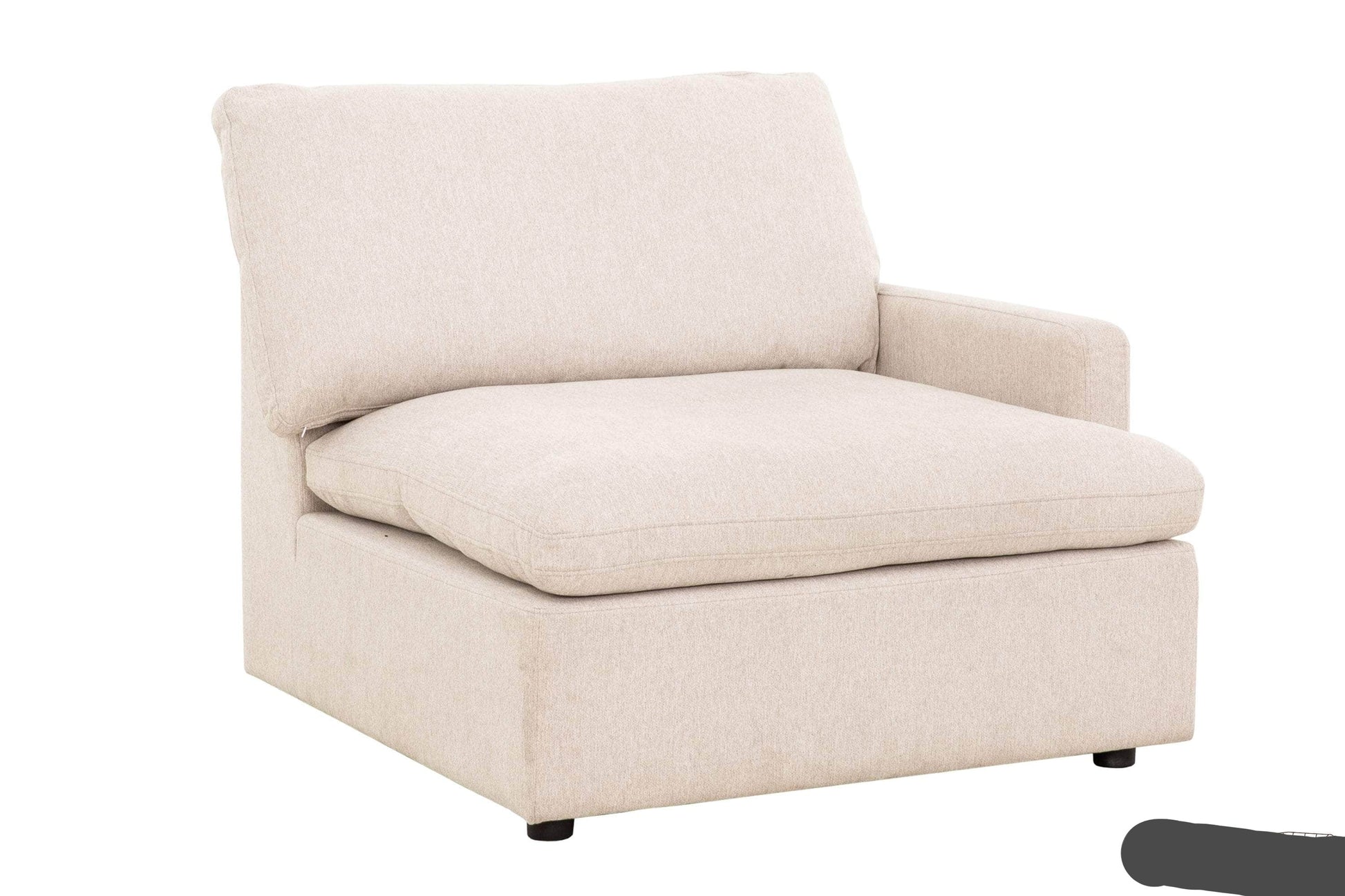 Urban Cali Sectional Long Beach Modular L-Shaped Sectional Sofa with Ottoman in Axel Beige