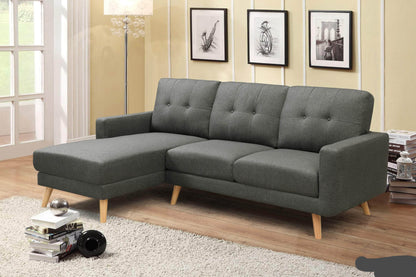 Urban Cali Sectional San Marino 87.75" Wide Tufted Linen Sectional Sofa - Available in 2 Colours