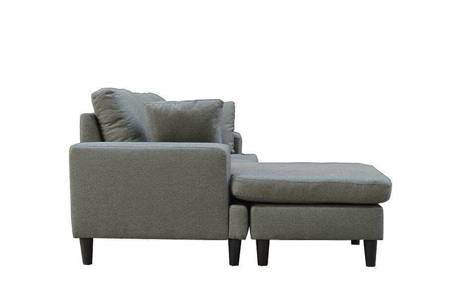 Urban Cali Sectional Sofa Sophia 84" Wide Sectional Sofa with Reversible Chaise in Blue Linen