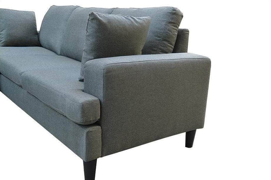 Urban Cali Sectional Sofa Sophia 84" Wide Sectional Sofa with Reversible Chaise in Blue Linen