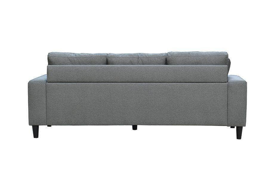 Urban Cali Sectional Sofa Sophia 84" Wide Sectional Sofa with Reversible Chaise in Blue Linen