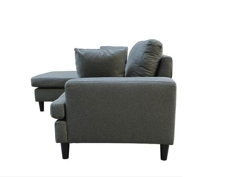 Urban Cali Sectional Sofa Sophia 84" Wide Sectional Sofa with Reversible Chaise in Blue Linen