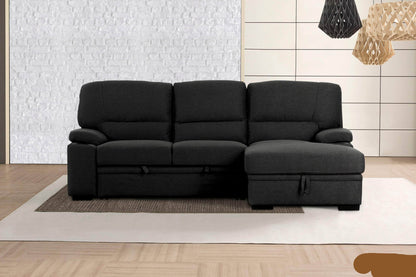 Urban Cali Sleeper Sectional Anaheim II Condo Sleeper Sectional Sofa Bed with Cup Holders and Storage Chaise