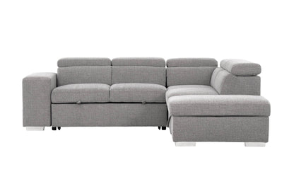 Urban Cali Sleeper Sectional Pasadena Large Sleeper Sectional Sofa Bed with Storage Ottoman and 2 Stools - Available in 2 Colours